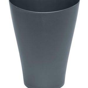 Vanity Wastebasket for Home, Bathroom, Office, Small 2.25 Gallon Plastic (Gunmetal Blue)