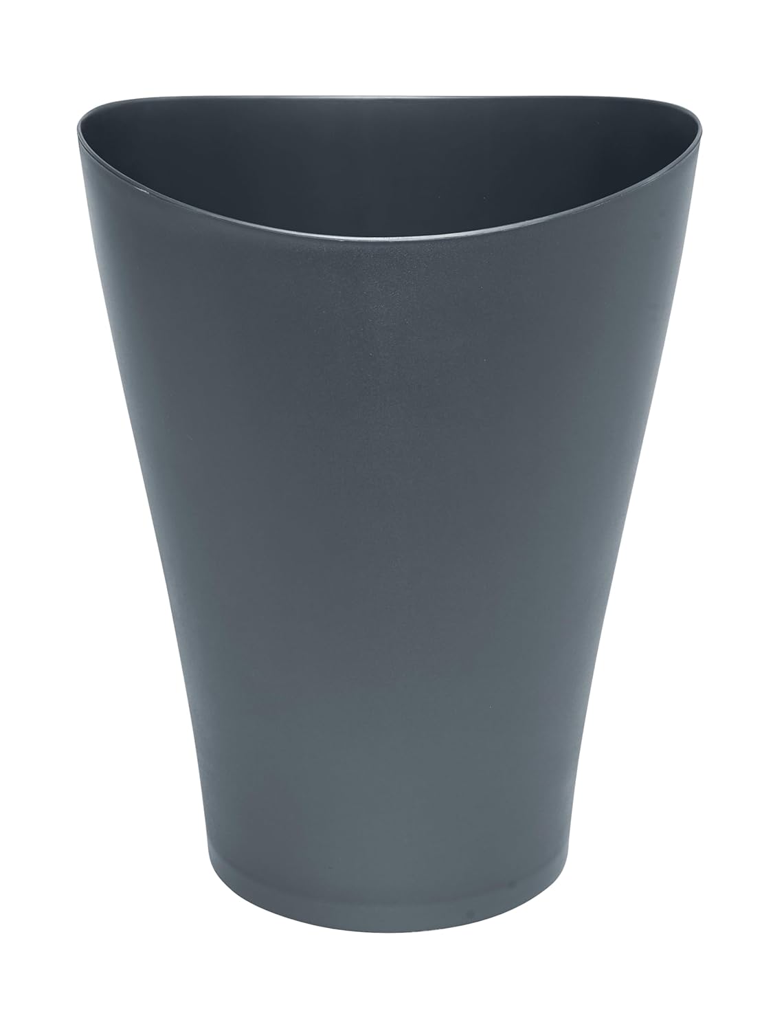 Vanity Wastebasket for Home, Bathroom, Office, Small 2.25 Gallon Plastic (Gunmetal Blue)