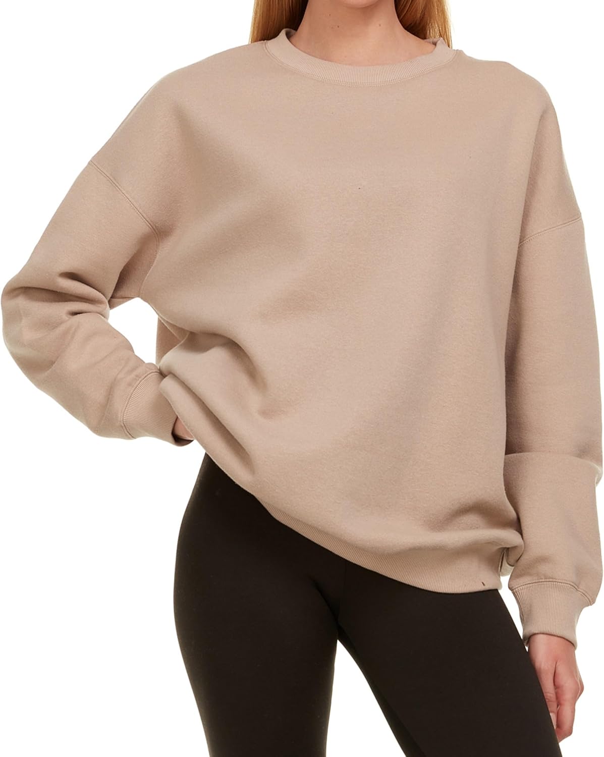 71lcnDP0VCL._AC_SL1500_.jpg Oversized Sweatshirt for Women – Crewneck Fleece Pullover Sweatshirt Plus Size Included - Image 1