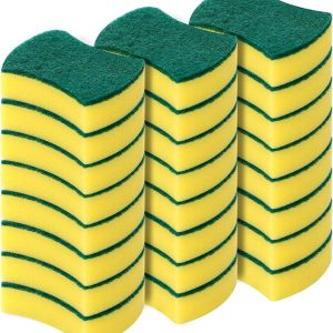 Kitchen Cleaning Sponges, 24-Pack Eco-Friendly Non-Scratch Scrub Sponges for Dishes